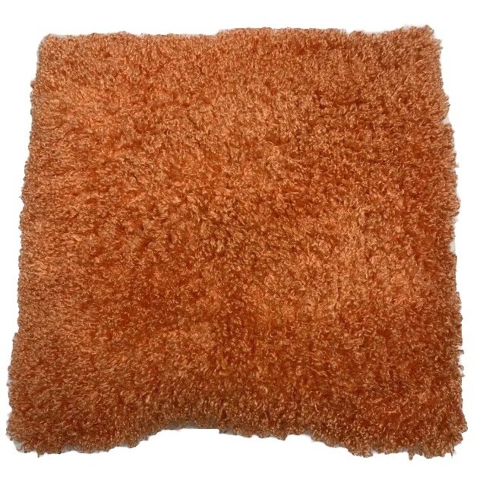 Essential Home Throw Pillow Shaggy Orange Teen Kids 16 X 16